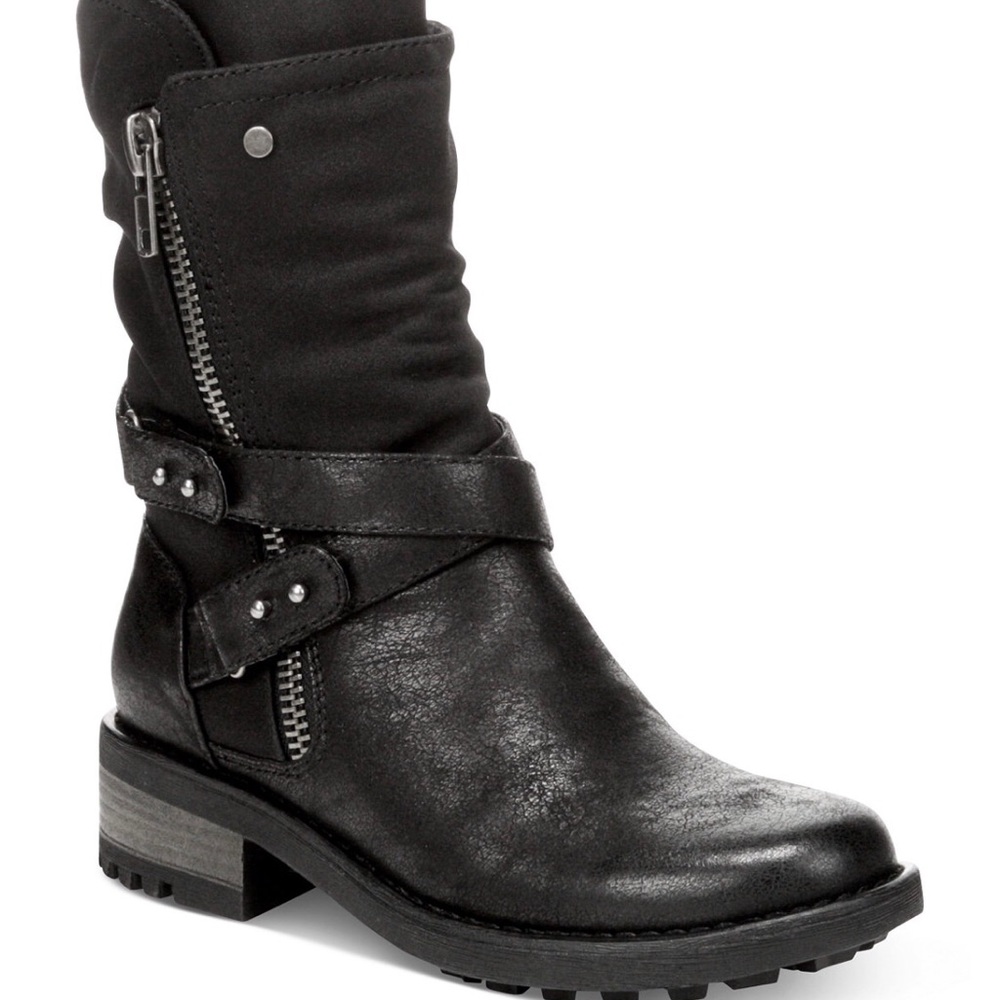 Carlos Sawyer Tall Moto Boot (Black)